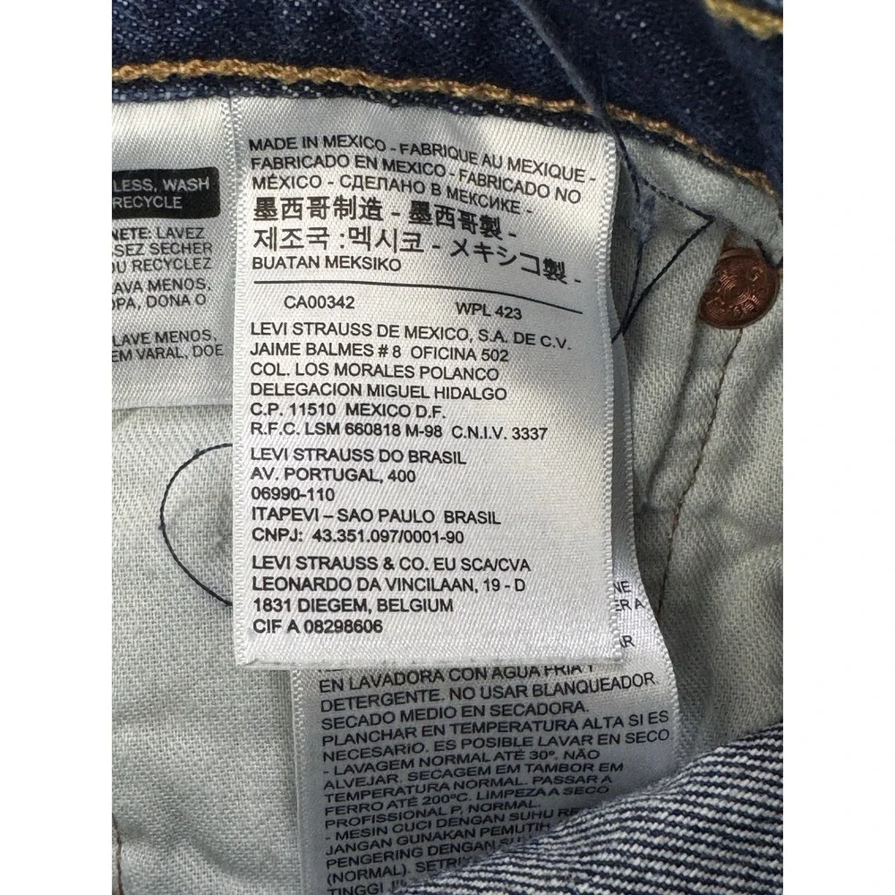 Levis 501 Jeans Men 30x32 Blue Distressed Straight Leg Button Fly‎ Denim